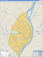 St. Louis City, Mo Carrier Route Wall Map